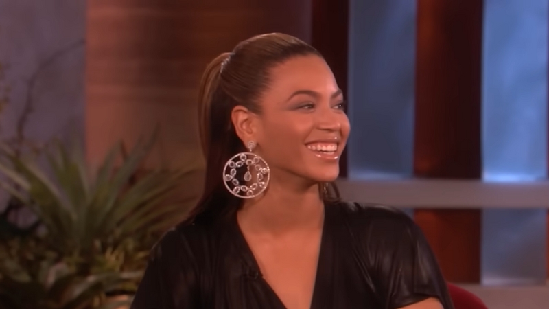 Beyoncé Knowles-Carter Smiling During an Interview on The Ellen DeGeneres Show