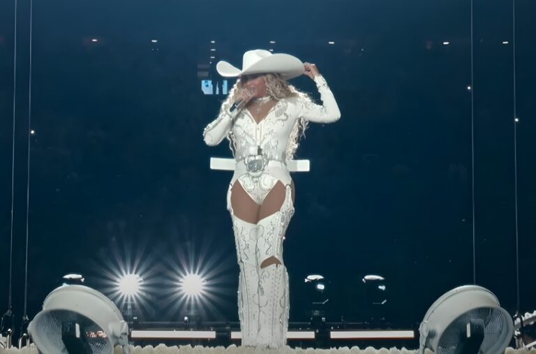 Beyonce as a cowgirl during Super Bowl Half Time Show