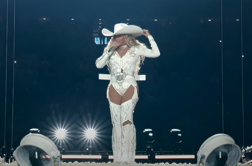 Beyonce as a cowgirl during Super Bowl Half Time Show