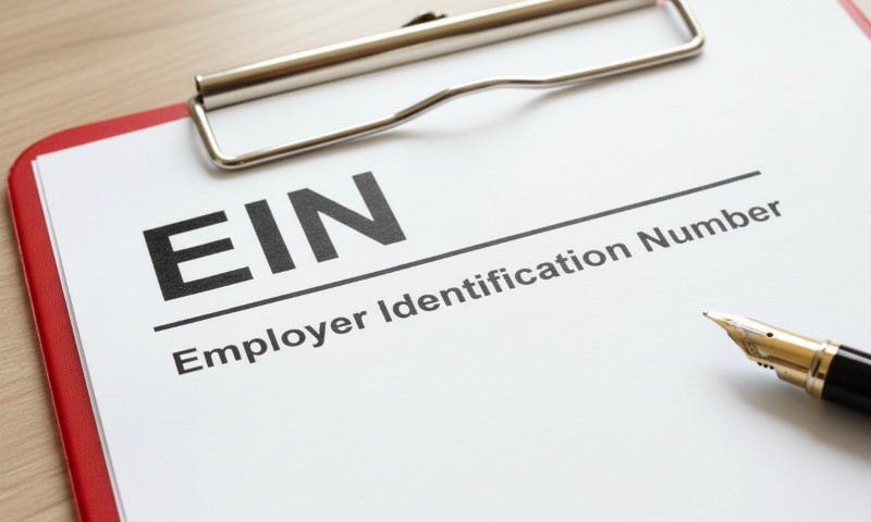 Image of a document displaying an employer identification number (EIN)