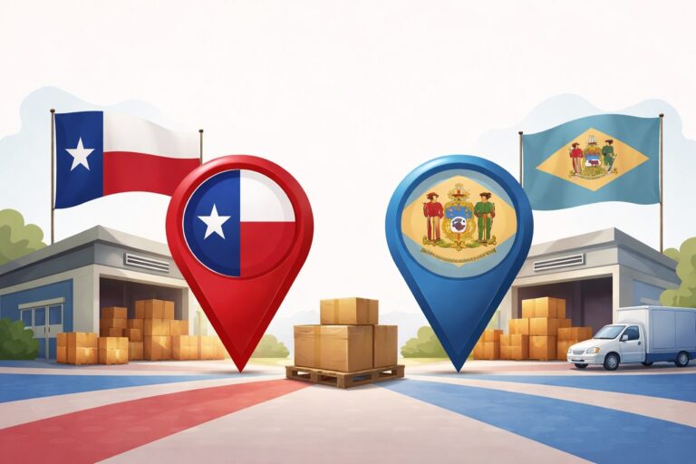 Ecommerce in Delaware or Texas